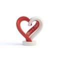 Cuore 3D personalizzato con nomi coppia