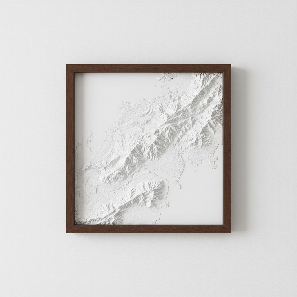 Mappa 3D Ticino personalizzata
